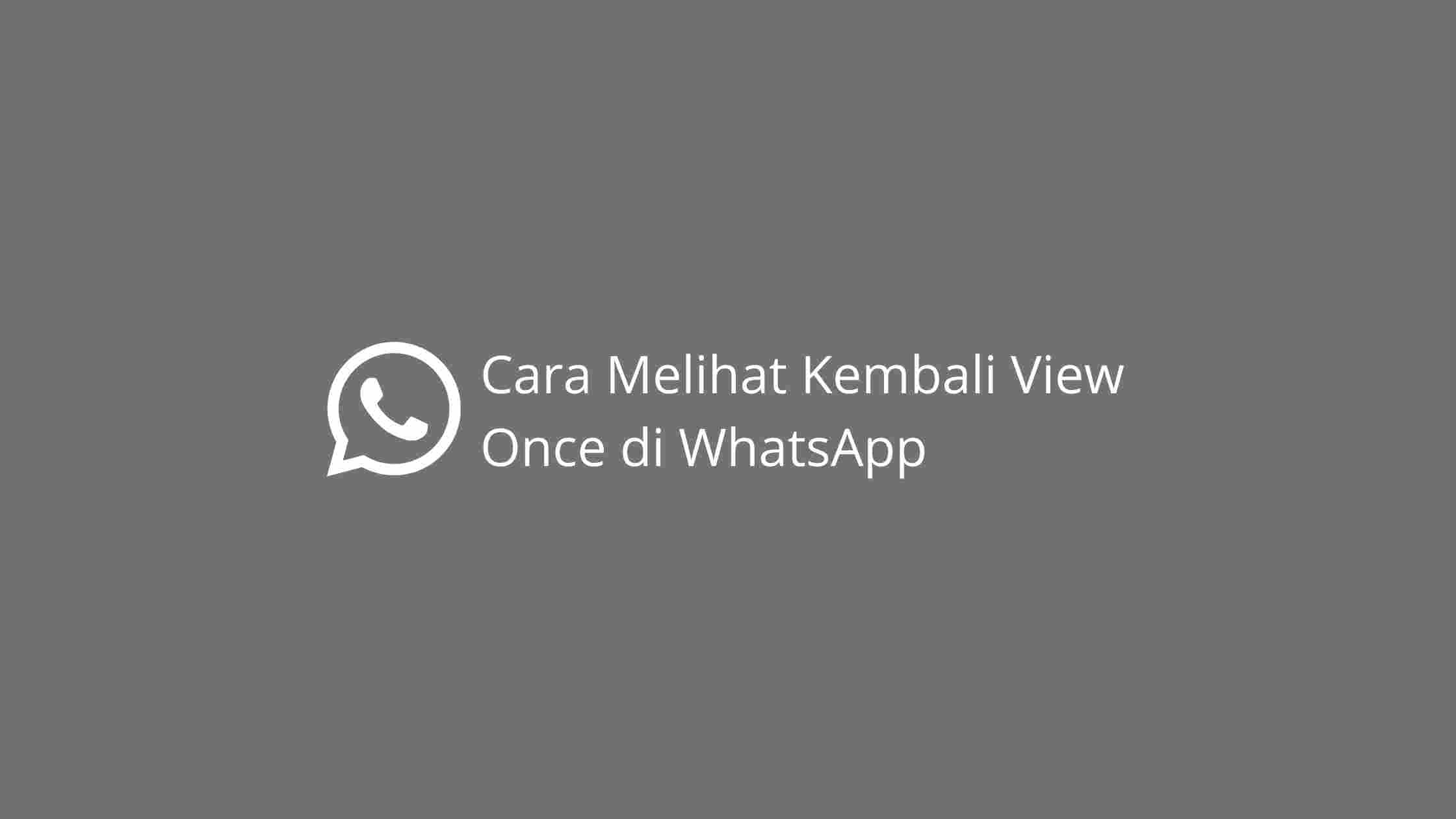 Cara Melihat Kembali View Once di WhatsApp